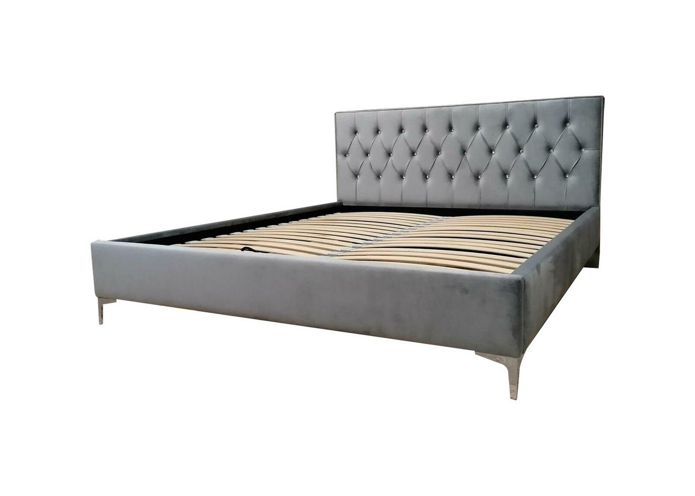JVmoebel Bett, Chesterfield Textil Bett Polster Design 140x200 Doppelbett Betten von JVmoebel