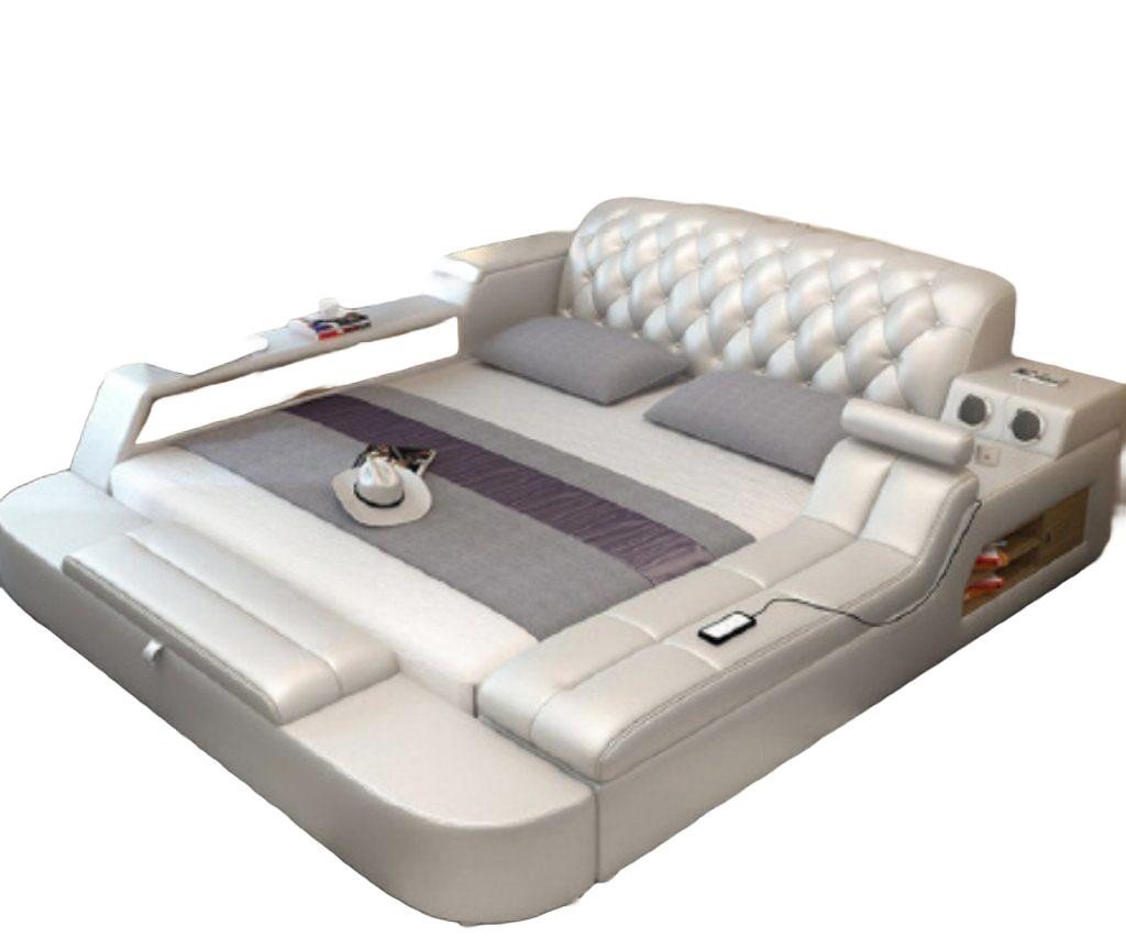 JVmoebel Bett, Design Bett Big Betten Leder Hotel Polster 180x200 Multifunktion Regal JVmoebel Bett, Design Bett Big Betten Leder Hotel Polster 180x200 Multifunktion Regal von JVmoebel