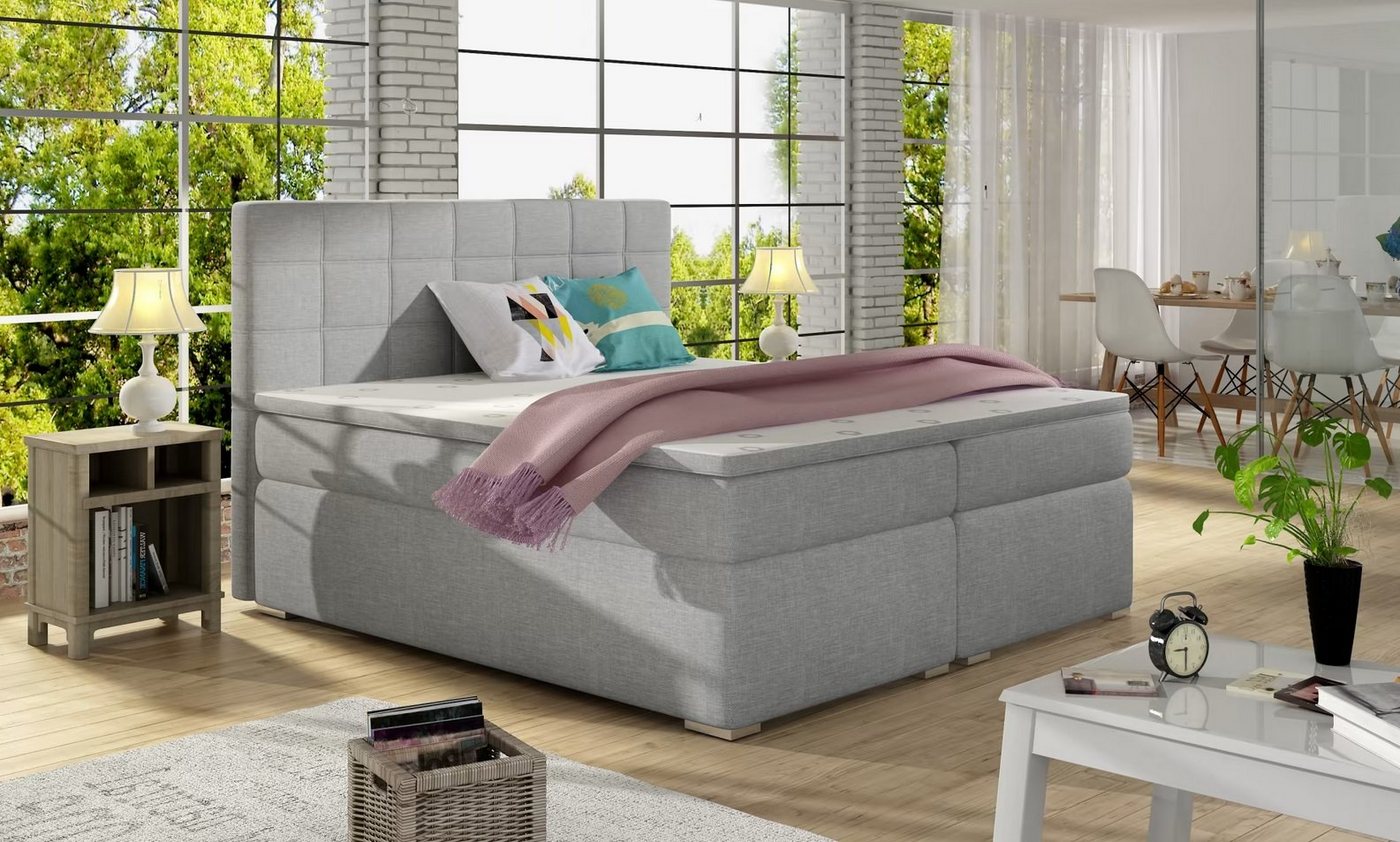 JVmoebel Bett, Design Doppel Modern Bett Schlafzimmer 180 x 200 cm Stoff von JVmoebel