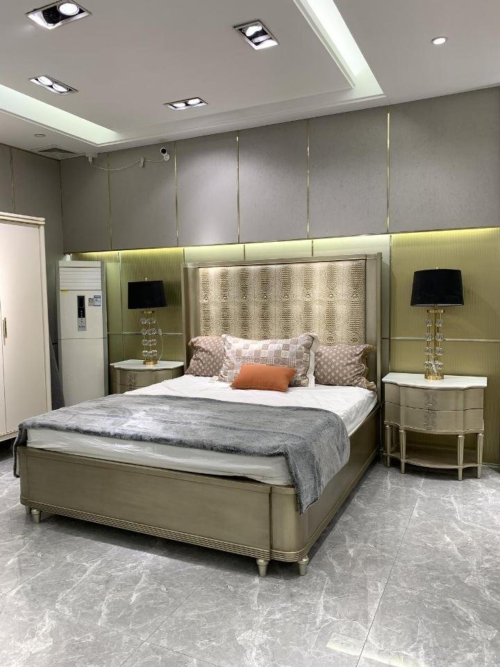 JVmoebel Bett, Luxus Bett Doppel Bett Holz Crocco Stil Design Neu von JVmoebel