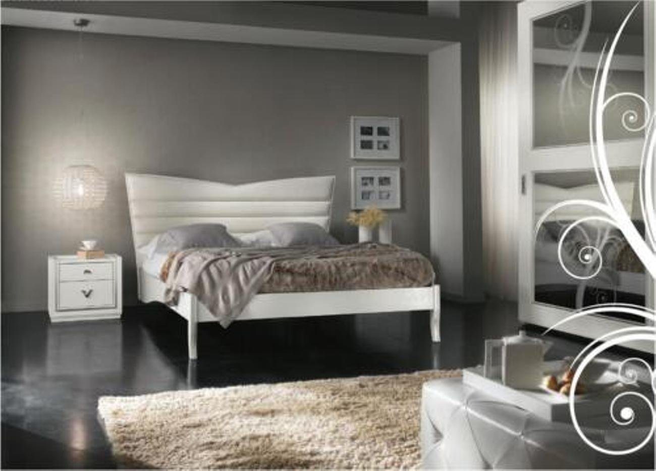 JVmoebel Bett, Luxus Bett Holz Betten Bettrahmen Weiß Doppel Bettgestell Betten von JVmoebel