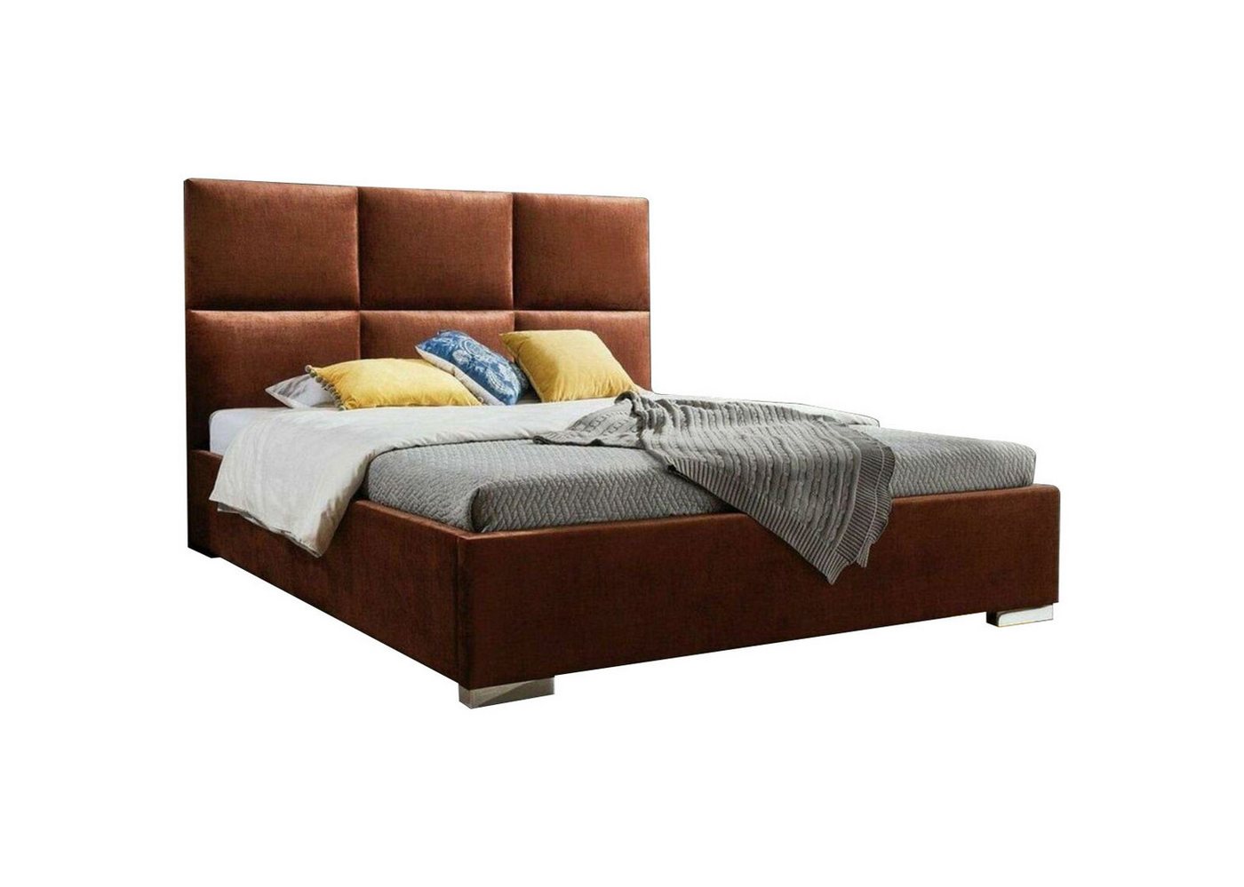 JVmoebel Bett, Moderne Schlafzimmer Betten Bett Stoff Chesterfield 180x200 von JVmoebel