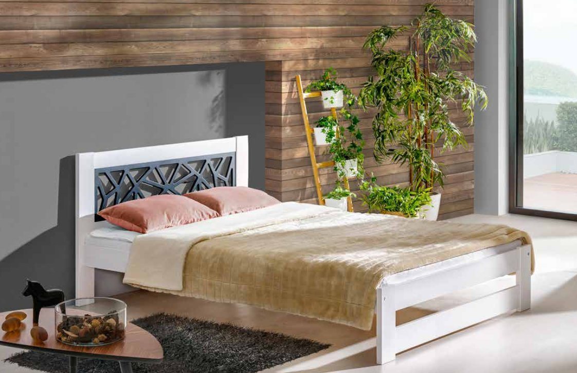 JVmoebel Bett, Modernes Designer Holz Bett Edles Polster Möbel Doppel Betten von JVmoebel