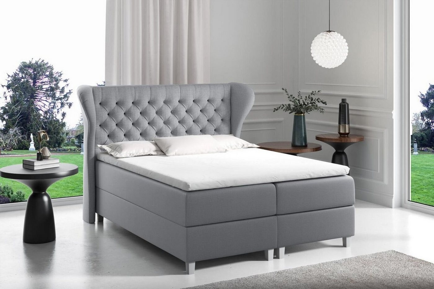 JVmoebel Bett, bett chesterfield box spring möbel betten king size samt hotel neu von JVmoebel