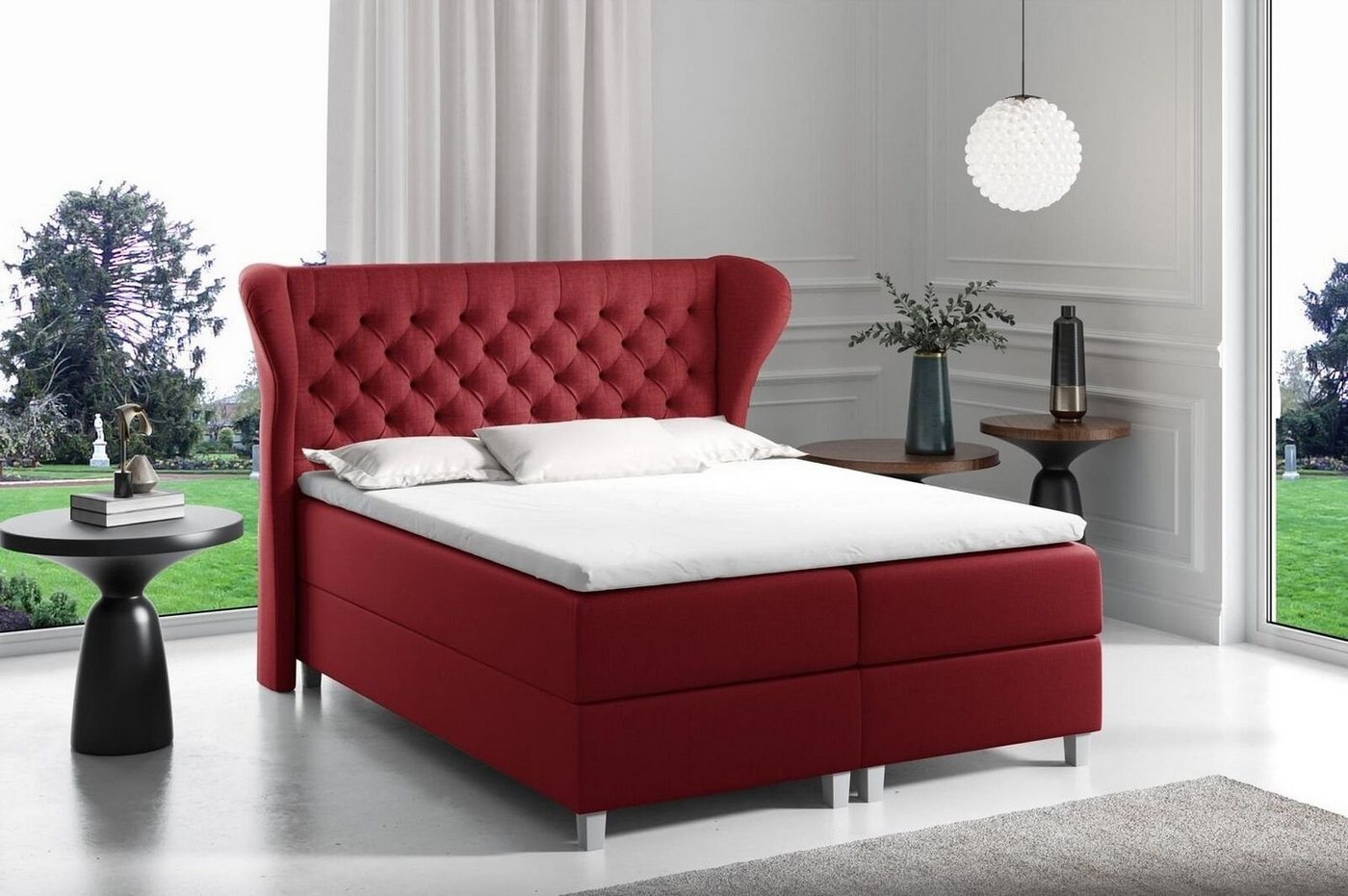 JVmoebel Bett, bett chesterfield box spring möbel betten king size samt hotel neu von JVmoebel