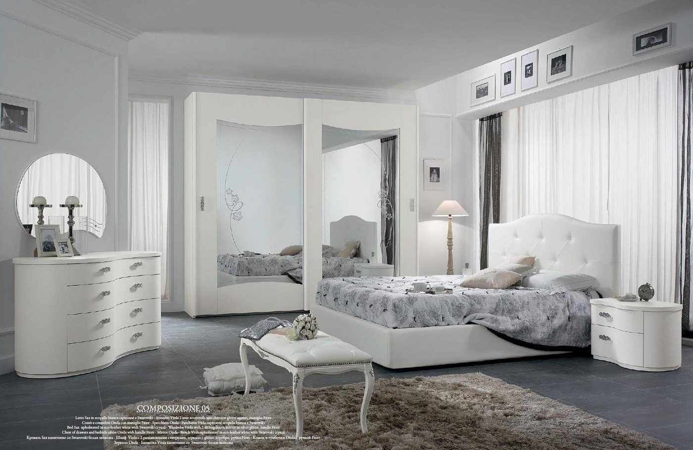 JVmoebel Bett Bett Betten Holz Luxus Möbel Design Hotel Doppel Italien Art déco (Bett) von JVmoebel