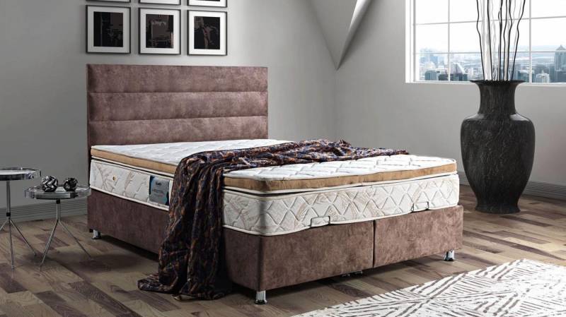 JVmoebel Bett Bett Design Betten Luxus Bettkasten Polster Schlafzimmer Möbel Stoff (Bett), Made In Europe von JVmoebel