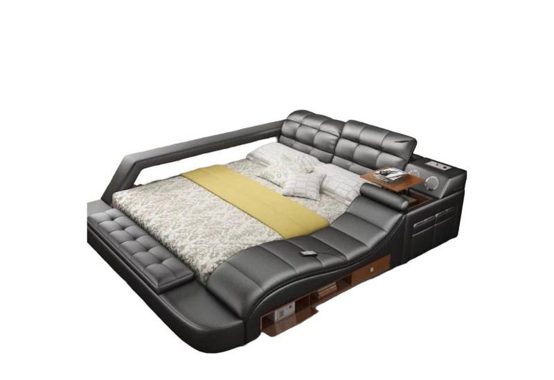 JVmoebel Multimediabett Bett Doppel Regale Polster Betten Multifunktion mit Massagefunktion, Made in Europa von JVmoebel