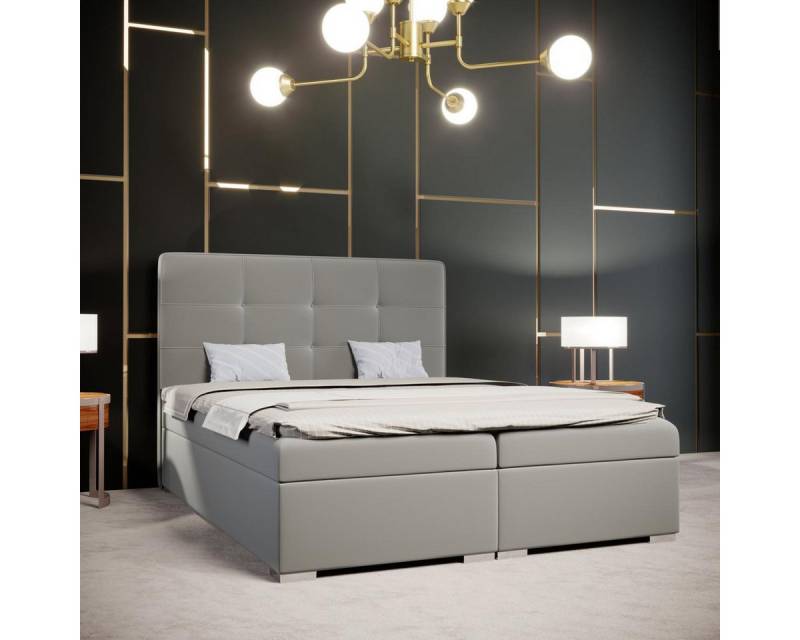 JVmoebel Bett Chesterfield Boxspring Bett Hotel Doppel Komplett Set Matratze Topper (Boxspringbett 4062292146817), Made in Europa von JVmoebel