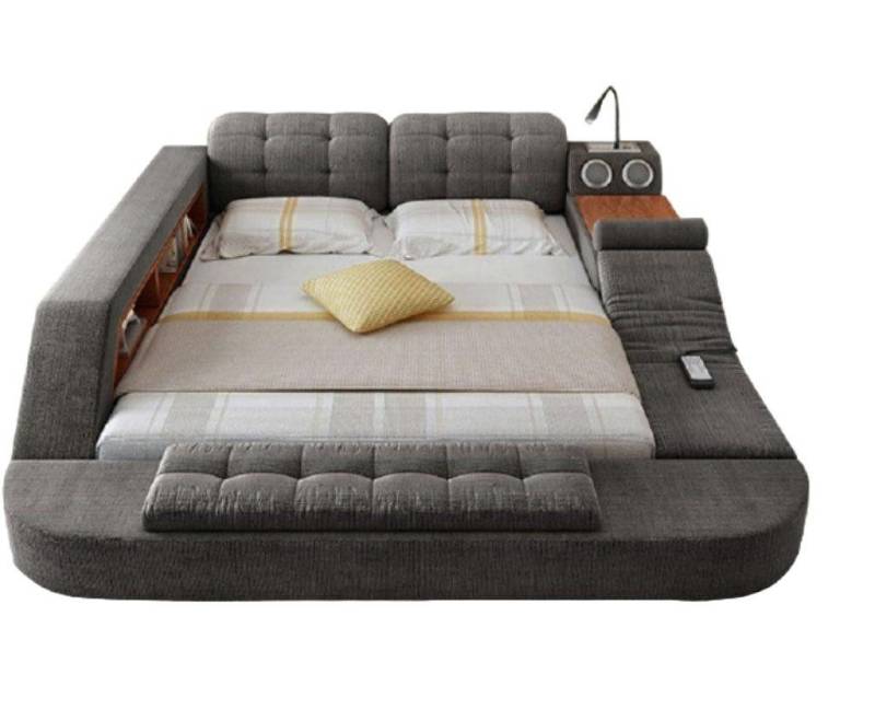 JVmoebel Multimediabett Design Bett Leder Polster Betten Hotel Massage Funktion Multifunktion (1-tlg), Made in Europa von JVmoebel