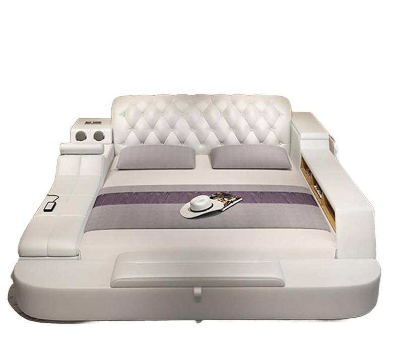 JVmoebel Multimediabett Design Bett XXL Big Betten Leder Hotel Polster 180x200 Multifunktion, Made in Europa JVmoebel Multimediabett Design Bett XXL Big Betten Leder Hotel Polster 180x200 Multifunktion, Made in Europa von JVmoebel