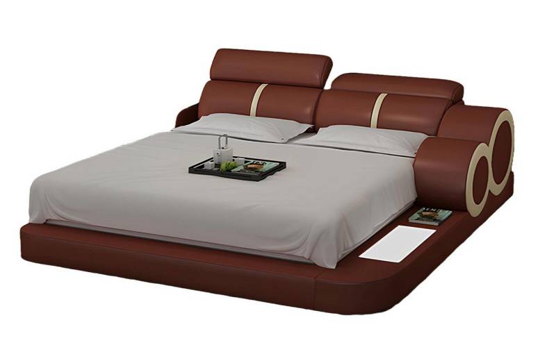 JVmoebel Multimediabett Design Bett XXL Big Betten Leder Polster Hotel Multifunktion (1-tlg., Bett "LB8816), Made in Europa von JVmoebel