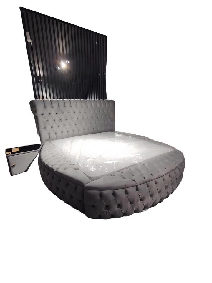 JVmoebel Bett Design Chesterfield Rund Betten Schlafzimmer Doppel Betten (1-tlg), Made in Europa von JVmoebel