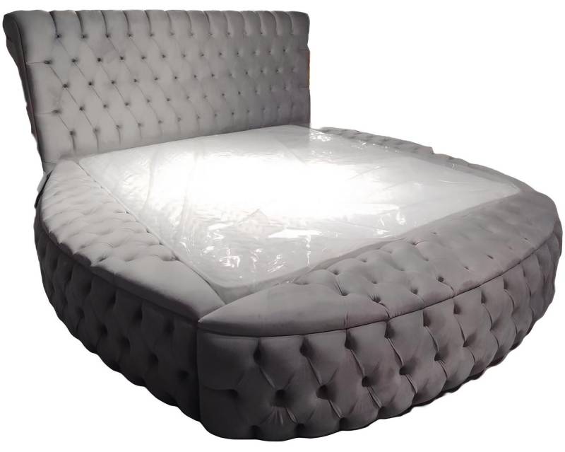 JVmoebel Rundbett Design Chesterfield Rund Betten Schlafzimmer Doppel Betten (1-tlg), Made in Europa von JVmoebel