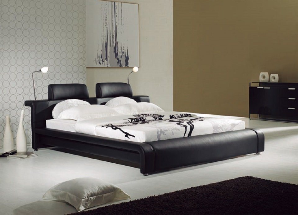 JVmoebel Bett Design Doppelbett Lederbett Betten Bett Leder Polster Schlafzimmer von JVmoebel