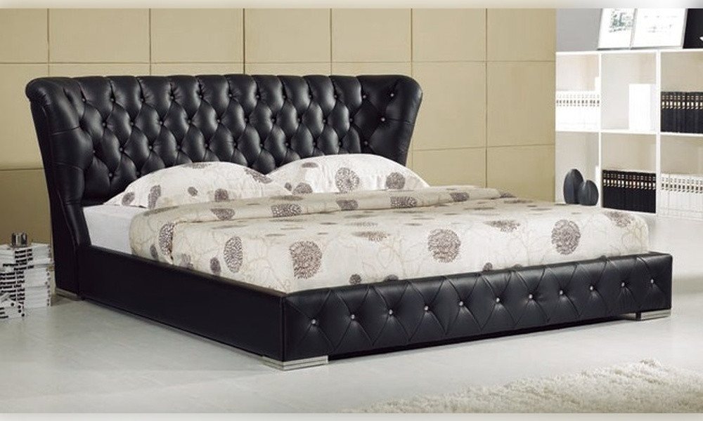 JVmoebel Polsterbett Designer Bett Chesterfield Leder Hotel Betten Doppel Schlaf Zimmer, Made in Europa von JVmoebel