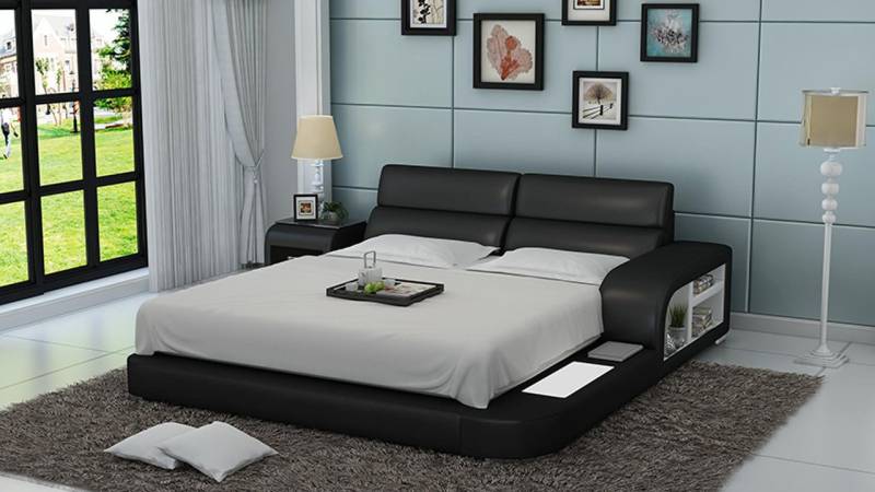JVmoebel Bett Designer Bett Polsterbett Luxusbett Doppelbett Ehebett Betten (Bett LB8805), Made in Europa von JVmoebel