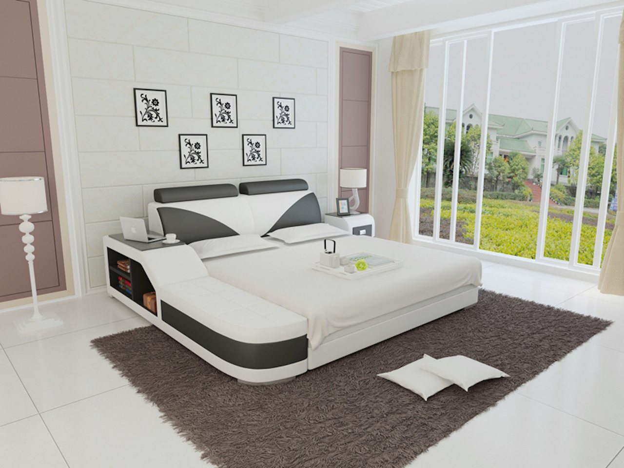 JVmoebel Bett Designer Bett Polsterbett Luxusbett Doppelbett Ehebett Betten (Bett LB8817), Made in Europa von JVmoebel