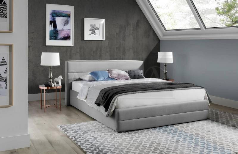 JVmoebel Polsterbett Designer Bett Schlafzimmer Betten Textil Leder Hotel Luxus Polster (Bett), Made in Europa von JVmoebel