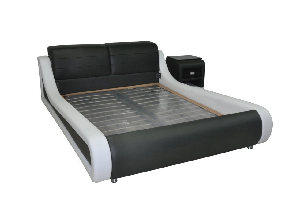 JVmoebel Polsterbett Doppel Luxus Design Leder Bett Polster Betten Moderne Multifunktion, Made in Europa von JVmoebel