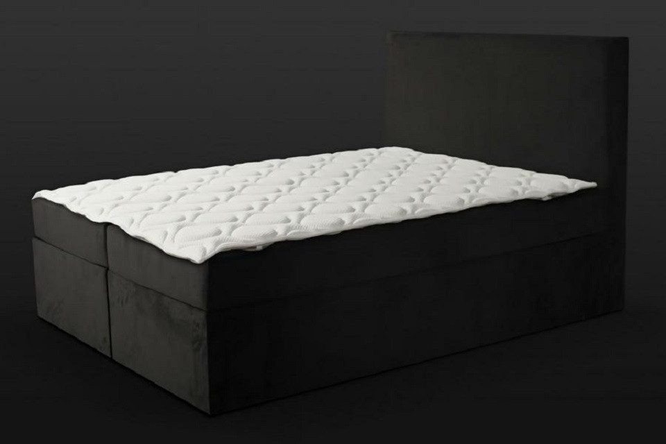 JVmoebel Bett Doppelbett Schlafzimmer Bett 180cm Matratze Schwarz moderner Stil Holz (1-tlg., Bett), Made in Europa von JVmoebel