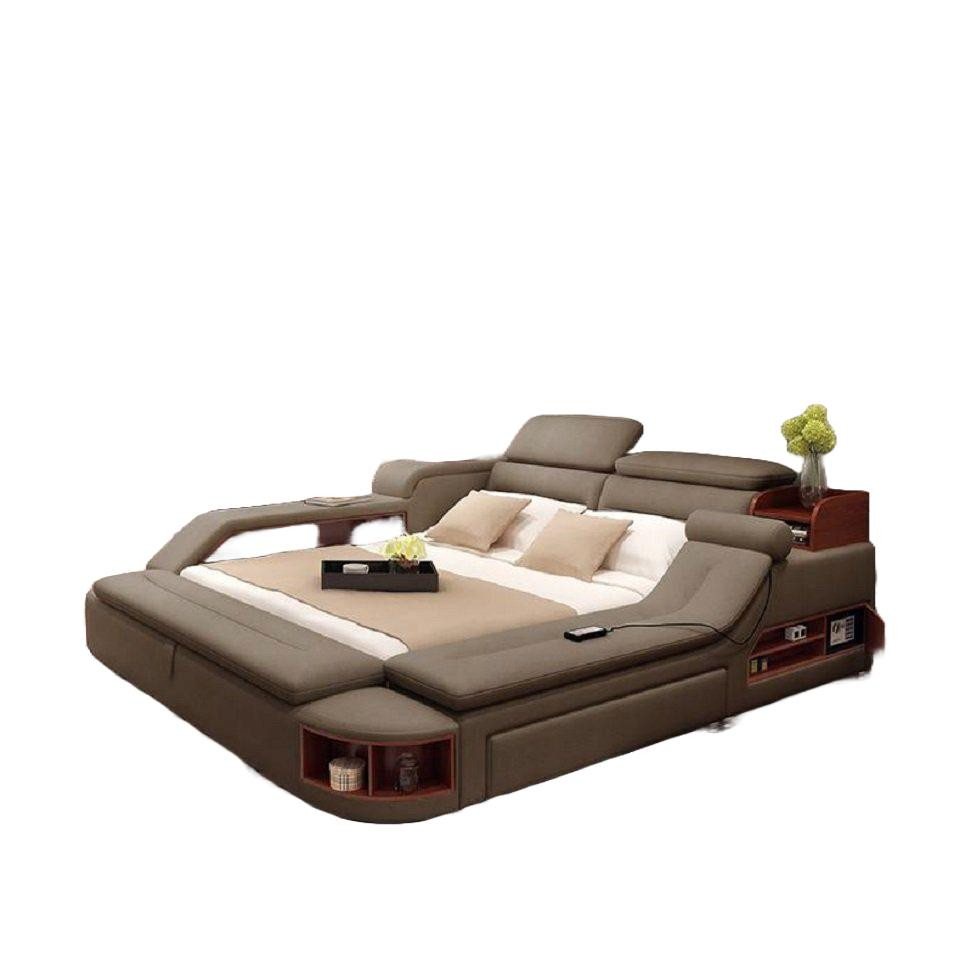 JVmoebel Bett Exclusiv Bett Design Polster Betten Save Tresor Ablagen Doppel 180x200 von JVmoebel