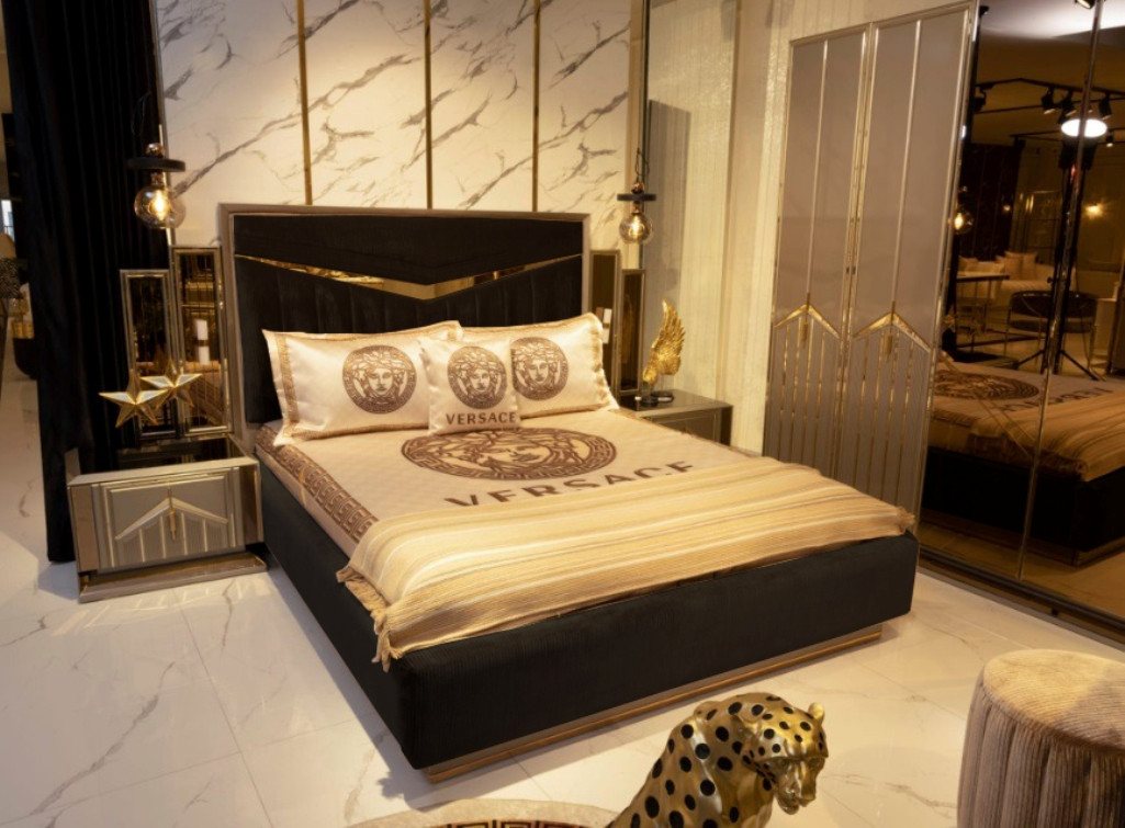 JVmoebel Bett Hochglanz Schlafzimmer Bett Doppelbett Betten Möbel Einrichtung, Made in Europa von JVmoebel