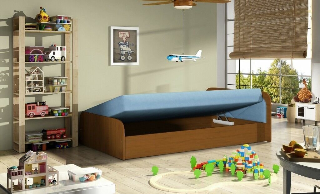 JVmoebel Bett Kinder Zimmer Polsterbett Bett Betten Holz Schlaf Sofa von JVmoebel