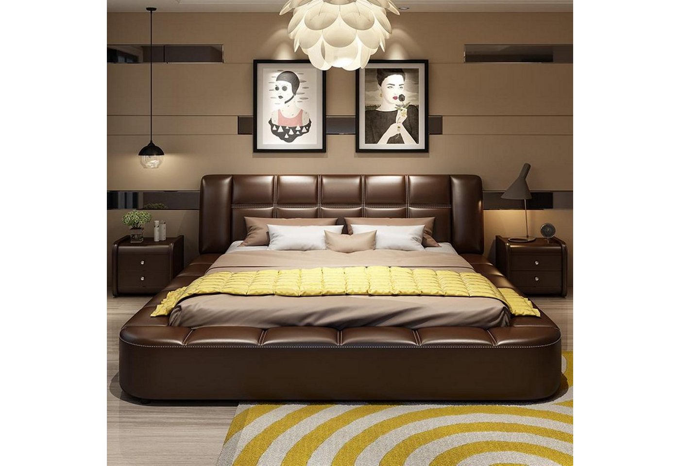 JVmoebel Polsterbett Luxur Polsterbett Designbett Textil Betten Doppelbett Bett, Made in Europa JVmoebel Polsterbett Luxur Polsterbett Designbett Textil Betten Doppelbett Bett, Made in Europa von JVmoebel