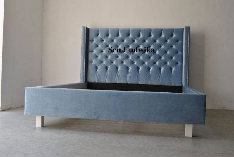 JVmoebel Polsterbett Luxuriöses Chesterfield Schlafsofa im edlen Samt-Design, Made in Europa von JVmoebel