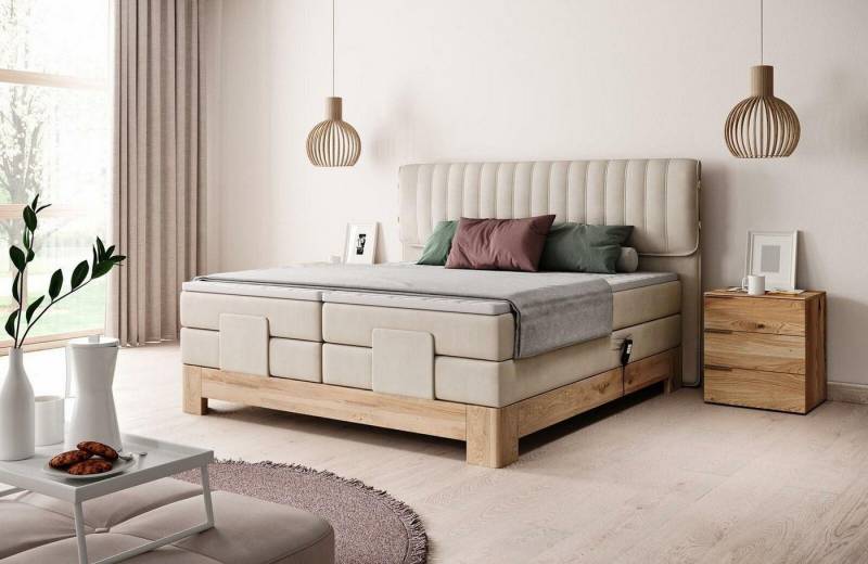 JVmoebel Boxspringbett Luxus Automatisches Boxspringbett Design Doppelbett Hotel Schlafzimmer, Made in Europa von JVmoebel