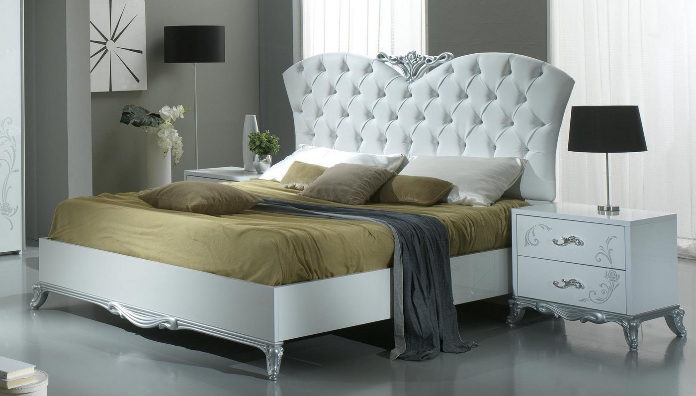 JVmoebel Bett Luxus Italienische Möbel Bett Leder Betten 160x200 von JVmoebel