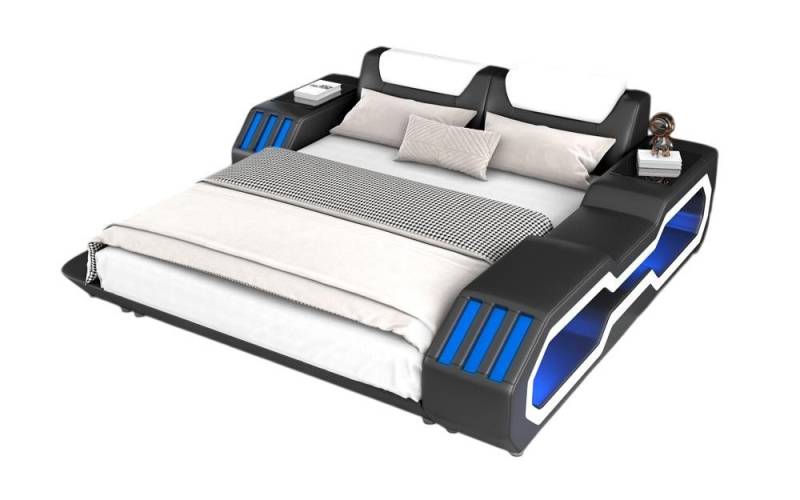 JVmoebel Bett Luxus Led Betten Beleuchtetes Schlafzimmer Bett Lederbett (Bett), Made in Europa von JVmoebel