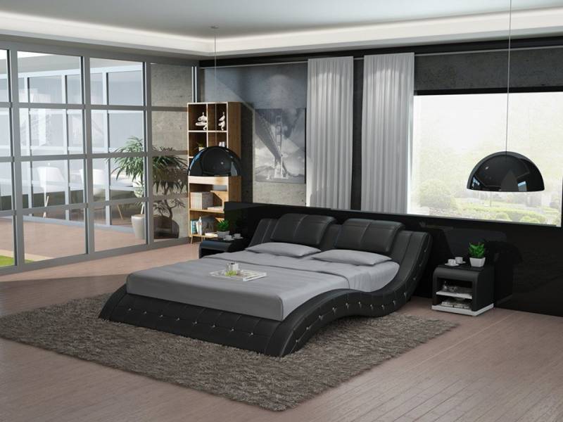 JVmoebel Bett Modernes Designer Wasserbett + USB Anschluss Komplett Set Wasser (Bett LB8824B), Made in Europa von JVmoebel