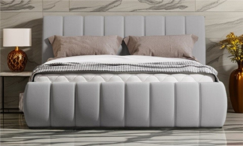 JVmoebel Polsterbett Modernes Polsterbett 180x200cm mit Bettkasten Luxus Design Sofort (Bett), Made in Europa von JVmoebel