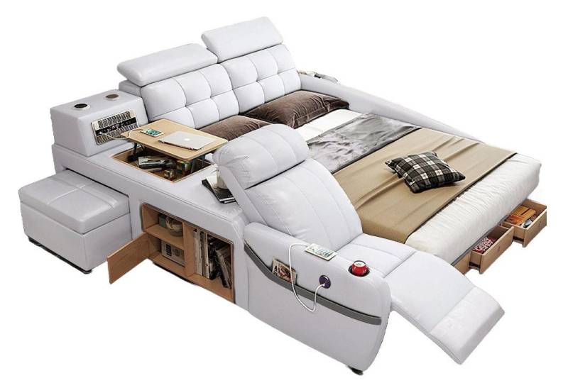 JVmoebel Multimediabett Multifunktion Deluxe Betten Massage Funktion Bett Hotel Polster (1-tlg), Made in Europa von JVmoebel