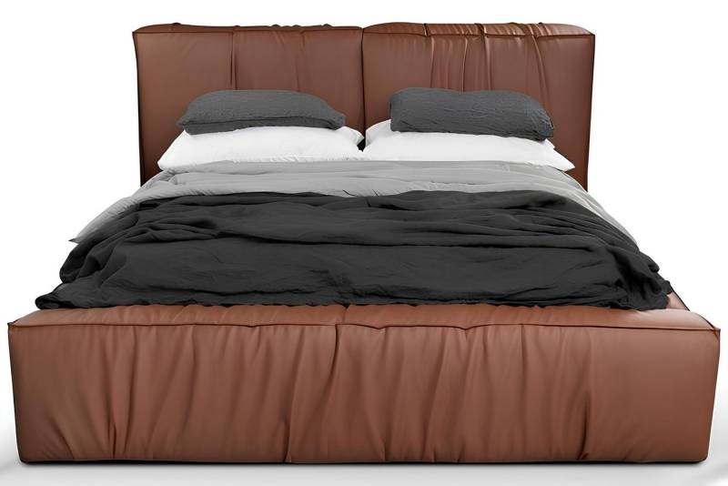 JVmoebel Bett Schlafzimmer Bett Doppelbett 180cm Matratze Braun moderner Stil (1-tlg., Bett), Made in Europa von JVmoebel