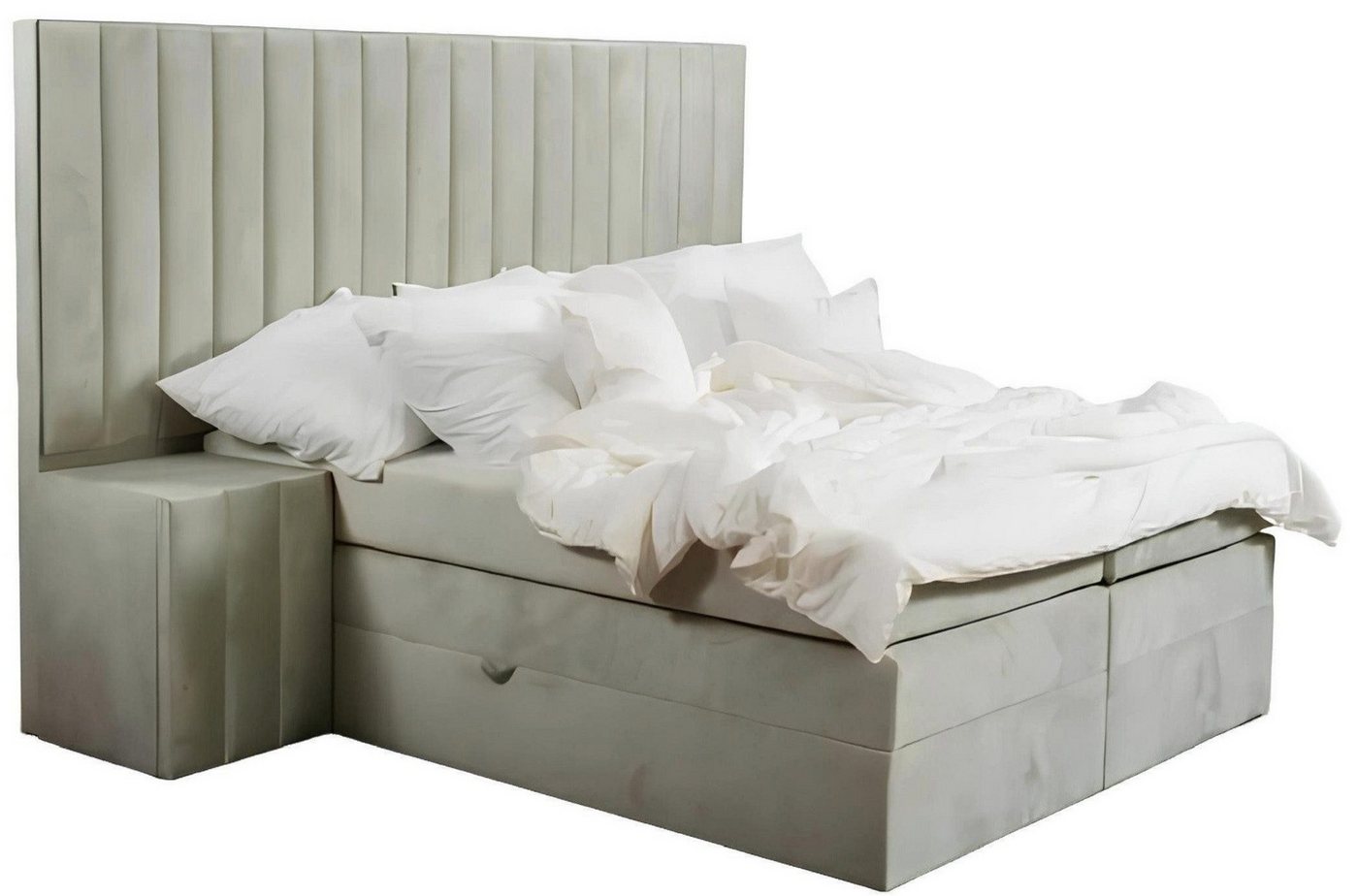 JVmoebel Bett Schlafzimmer Doppelbett Bett 180cm Matratze Beige moderner Stil Holz (1-tlg., Bett), Made in Europa von JVmoebel