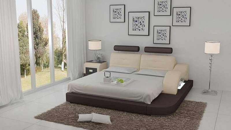 JVmoebel Bett Wasserbett Hotel Doppel Bett Betten Komplett Lederbett Polsterbett (Wasserbett LB8802), Made in Europa von JVmoebel
