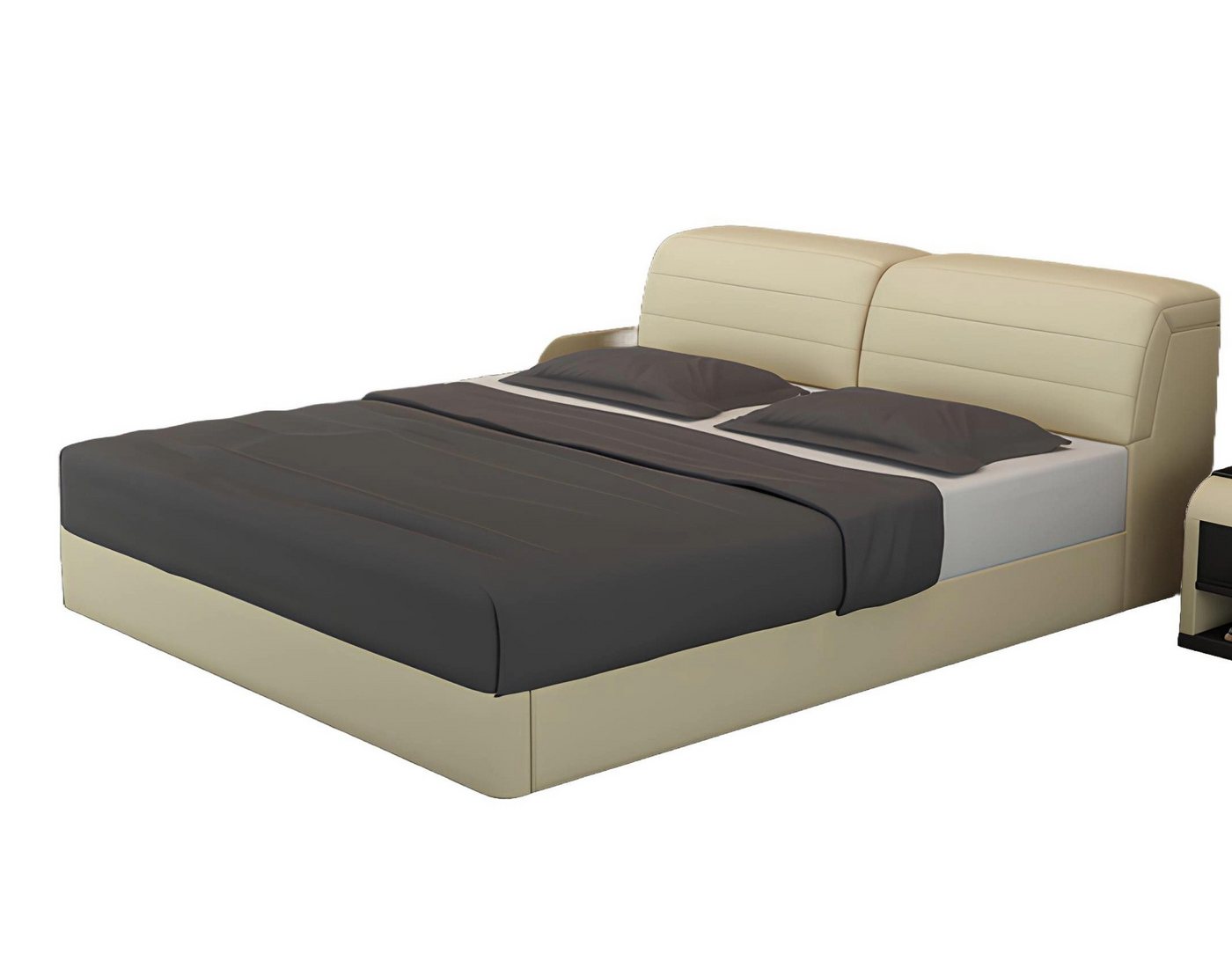 JVmoebel Bett Wasserbett Hotel Doppel Bett Betten Komplett Lederbett Polsterbett (Wasserbett LB8827), Made in Europa von JVmoebel