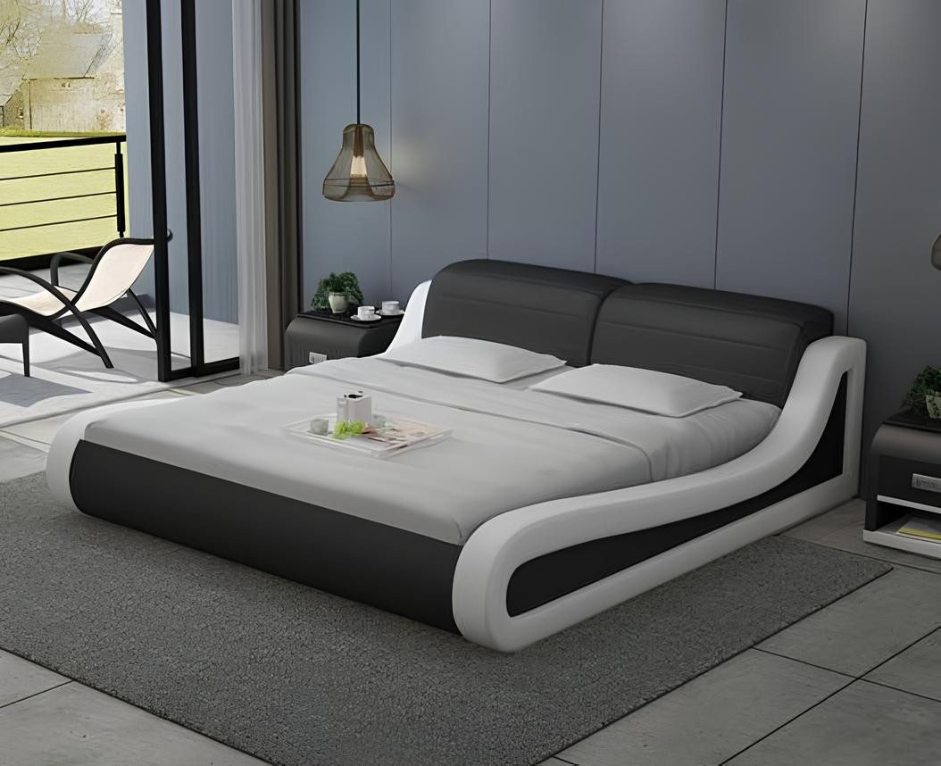 JVmoebel, Wasserbett Hotel Doppelbett Betten + USB Komplett Lederbett Wasserbett, (Wasserbett LB8831), Made in Europa von JVmoebel