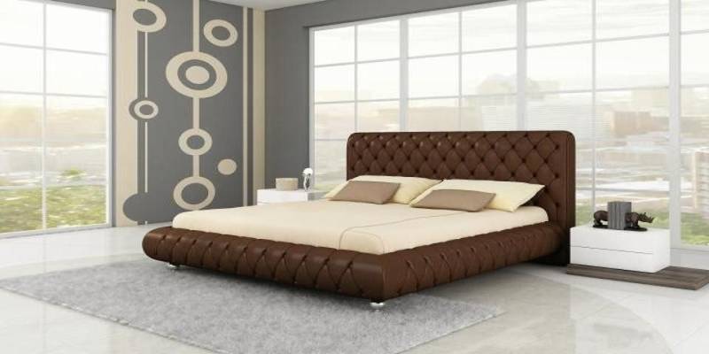 JVmoebel Bett Wasserbett Komplett Lederbett Polsterbett mit Matratze Chesterfield (WASSERBETT BETT BETTEN - CRYSTAL), Made in Europa von JVmoebel
