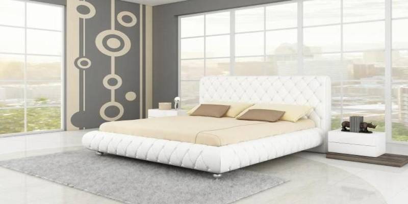 JVmoebel Bett Wasserbett Komplett Lederbett Polsterbett mit Matratze Chesterfield (WASSERBETT BETT BETTEN - CRYSTAL), Made in Europa von JVmoebel
