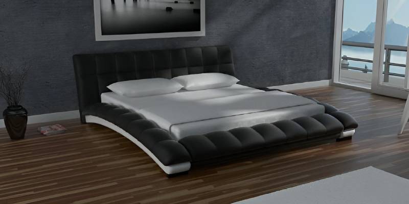JVmoebel, Wasserbett Komplett Lederbett Wasserbett Polsterbett mit Matratze Neu SANTANA von JVmoebel