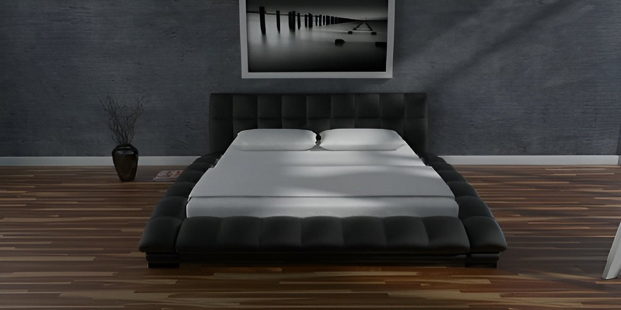 JVmoebel, Wasserbett Wasserbett Komplett Lederbett Polsterbett mit Matratze Neu SANTANA, (Wasserbett Bett Betten - SANTANA (Mirage), Made in Europa von JVmoebel