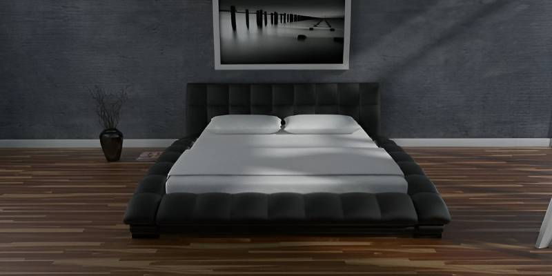JVmoebel, Wasserbett Komplett Lederbett Wasserbett Polsterbett mit Matratze Neu SANTANA, (Wasserbett Bett Betten - SANTANA (Mirage), Made in Europa von JVmoebel