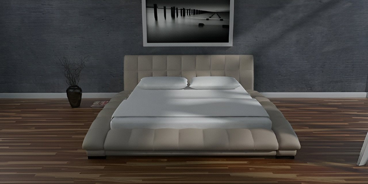 JVmoebel, Wasserbett Wasserbett Komplett Lederbett Polsterbett mit Matratze Neu SANTANA, (Wasserbett Bett Betten - SANTANA (Mirage), Made in Europa von JVmoebel