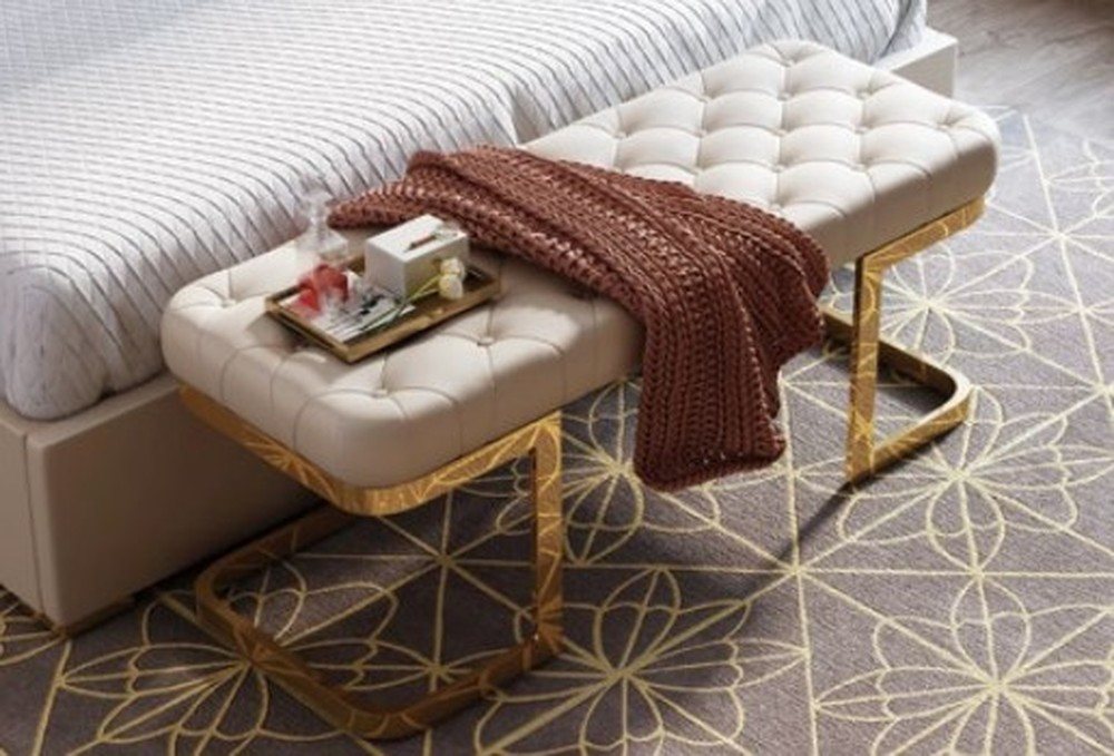 JVmoebel Bettbank Chesterfield Sitzbank Pouf Hocker Polster-Ottomane, Made in Europa JVmoebel Bettbank Chesterfield Sitzbank Pouf Hocker Polster-Ottomane, Made in Europa von JVmoebel