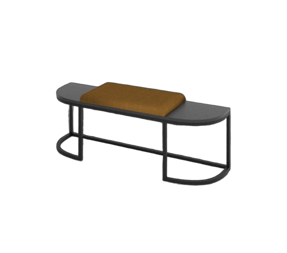 JVmoebel Bettbank Grau gepolsterter Hocker – Ideal für Wohn- und Schlafräume (Hocker), Made in Europa von JVmoebel