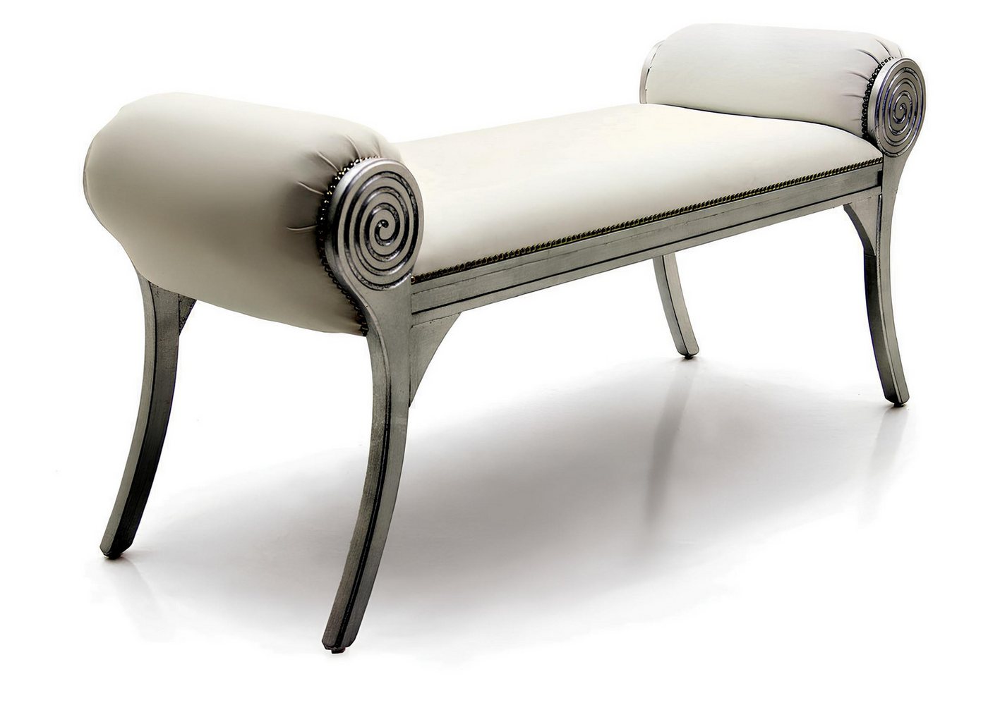 JVmoebel Bettbank Runder Hocker aus Textil - Weißer Sitz- und Fußhocker, Made in Europa JVmoebel Bettbank Runder Hocker aus Textil - Weißer Sitz- und Fußhocker, Made in Europa von JVmoebel